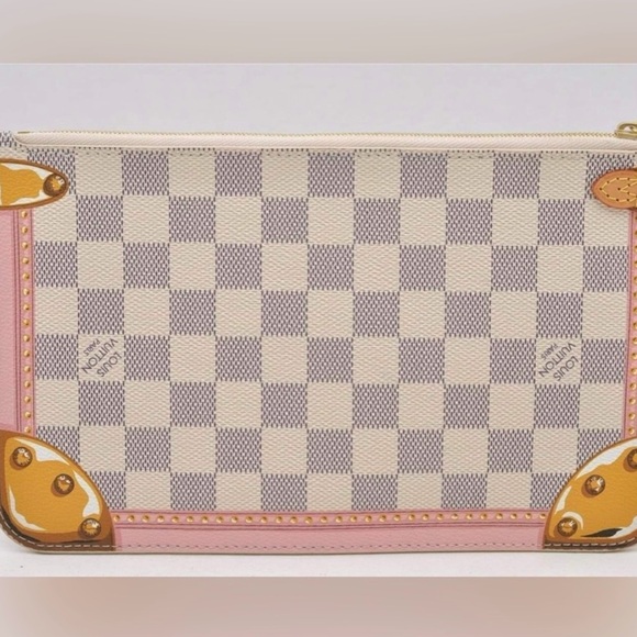 Authentic Louis Vuitton NEW limited Ed. Summer trunk Neverfull GM pouch - Picture 6 of 14